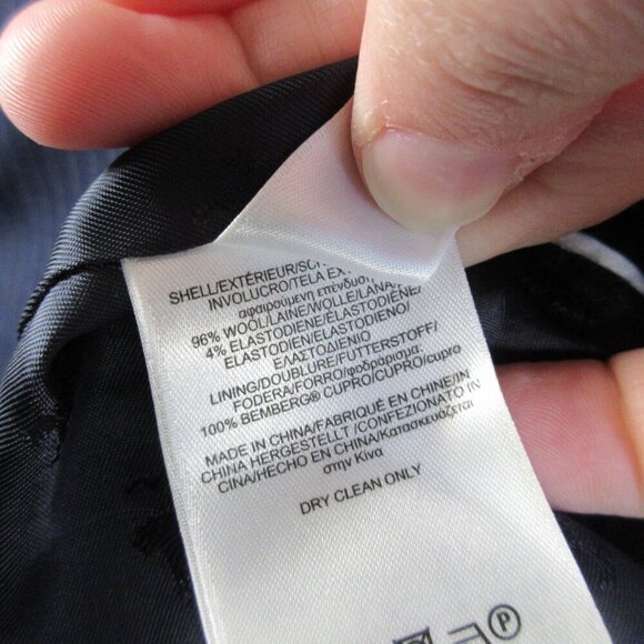 Brooks Brothers Stellita Fit Blazer Women 14 Blue Striped Wool Career Office 578 - Picture 4 of 11